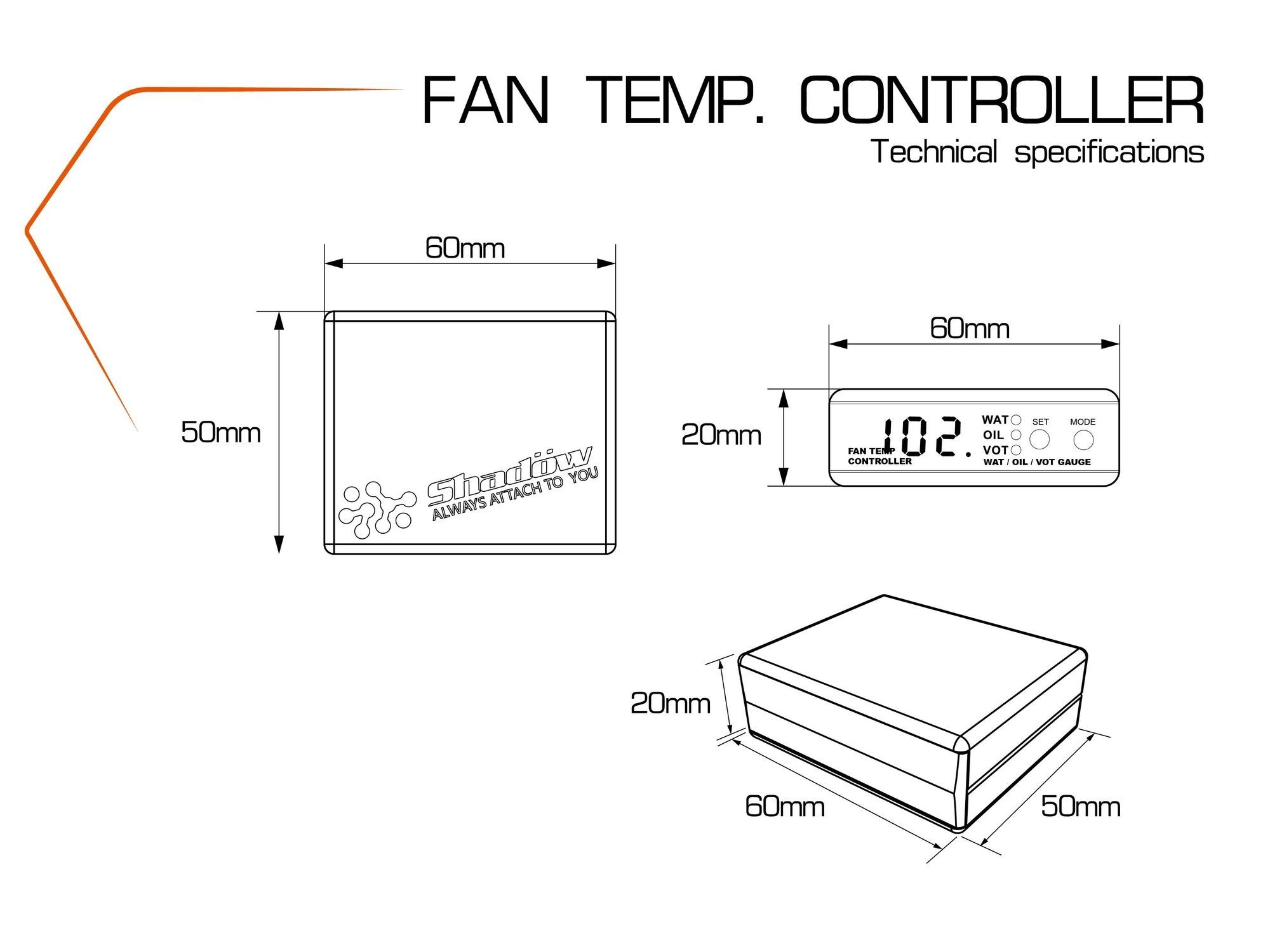 Specyfikacja kontrolera temperatury wentylatora z 20240301