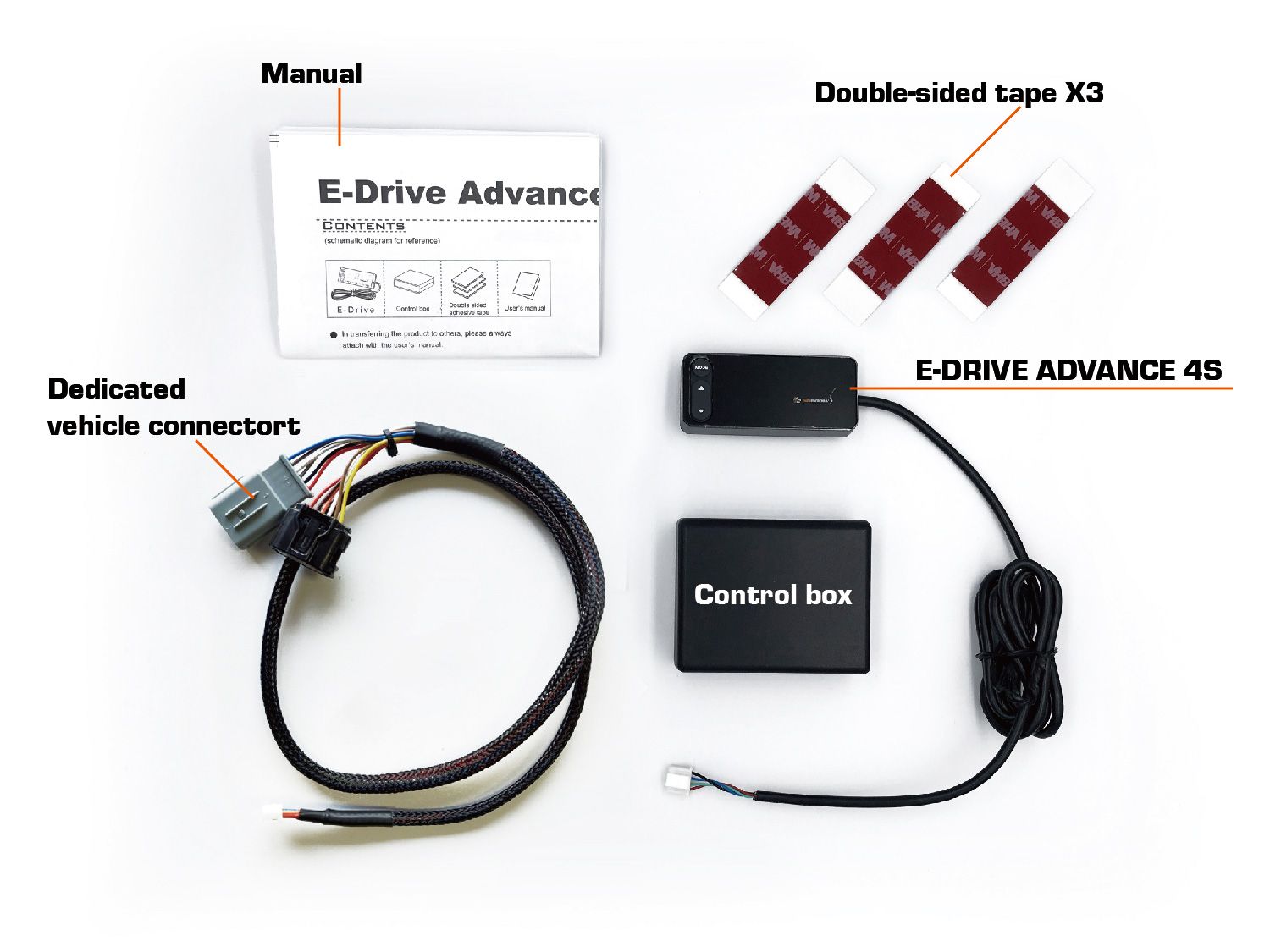 Contenu du contrôleur d'accélérateur électronique Shadow E-DRIVE 4S