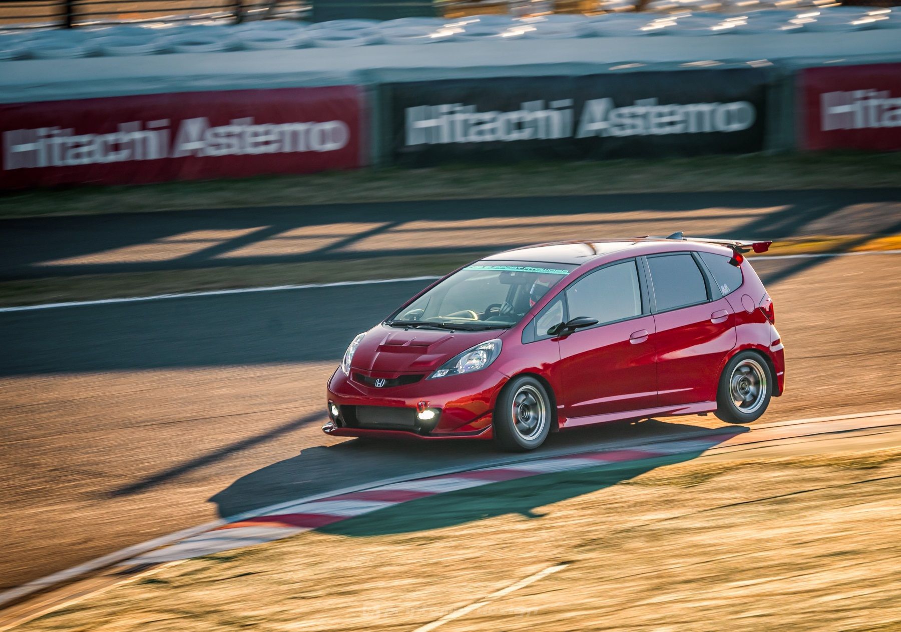 HONDA FIT RS in track corner